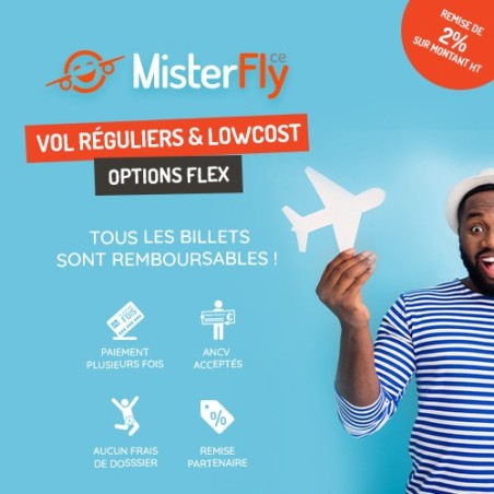 MISTERFLY – vols réguliers et low-cost – toutes destinations