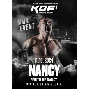 King Of Fighters MMA Tour - 11.10.24 -19h - Zénith Nancy